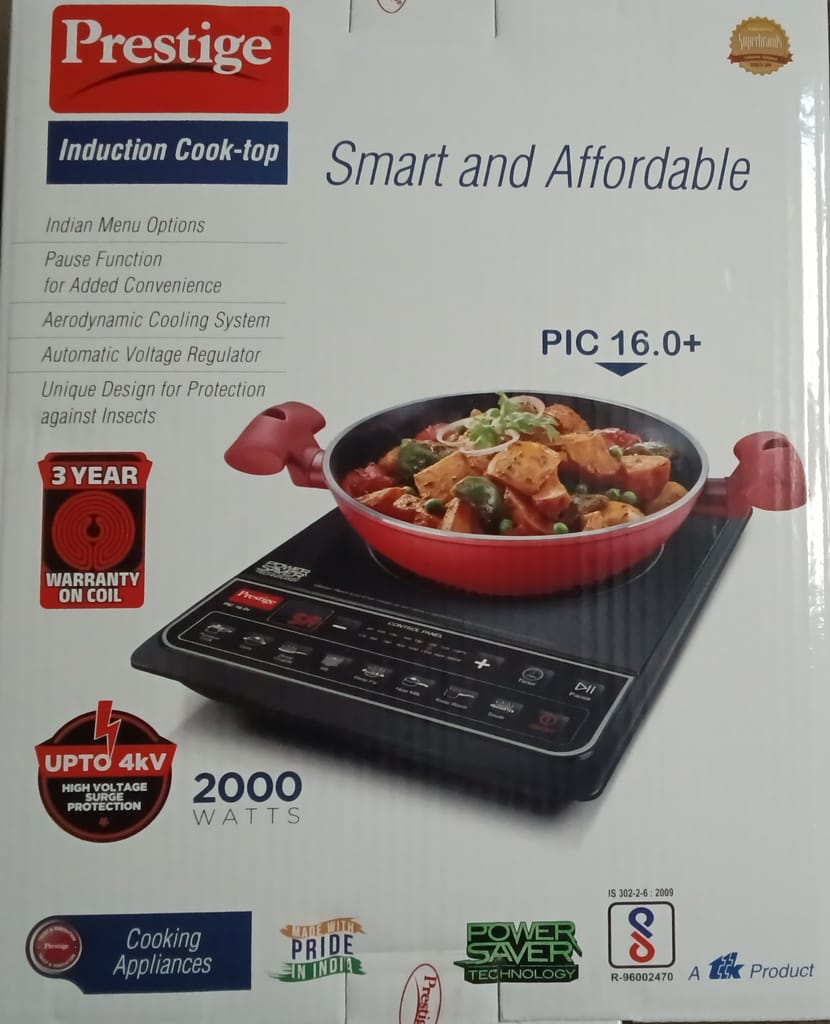 Prestige 2000 watt induction cooktop view 2