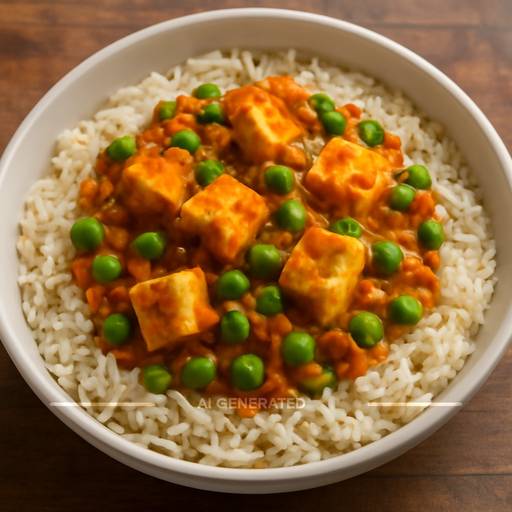 Matar Paneer Rice Bowl