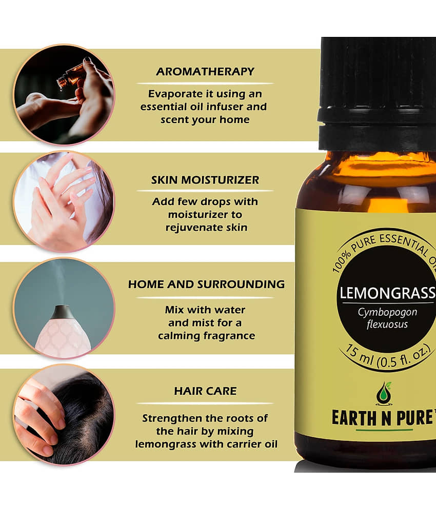 Earth N Pure - Lemongrass Essential Oil 15 mL ( Pack of 1 ) view 2