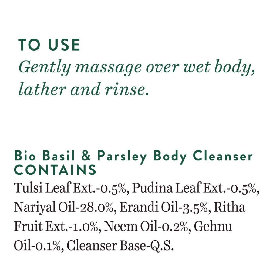 Biotique Basil & Parsley Bady Wash200 Ml view 2
