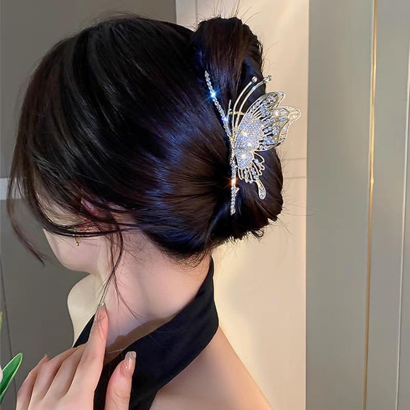 Blubby Premium Gold Butterfly Hair Claw view 2