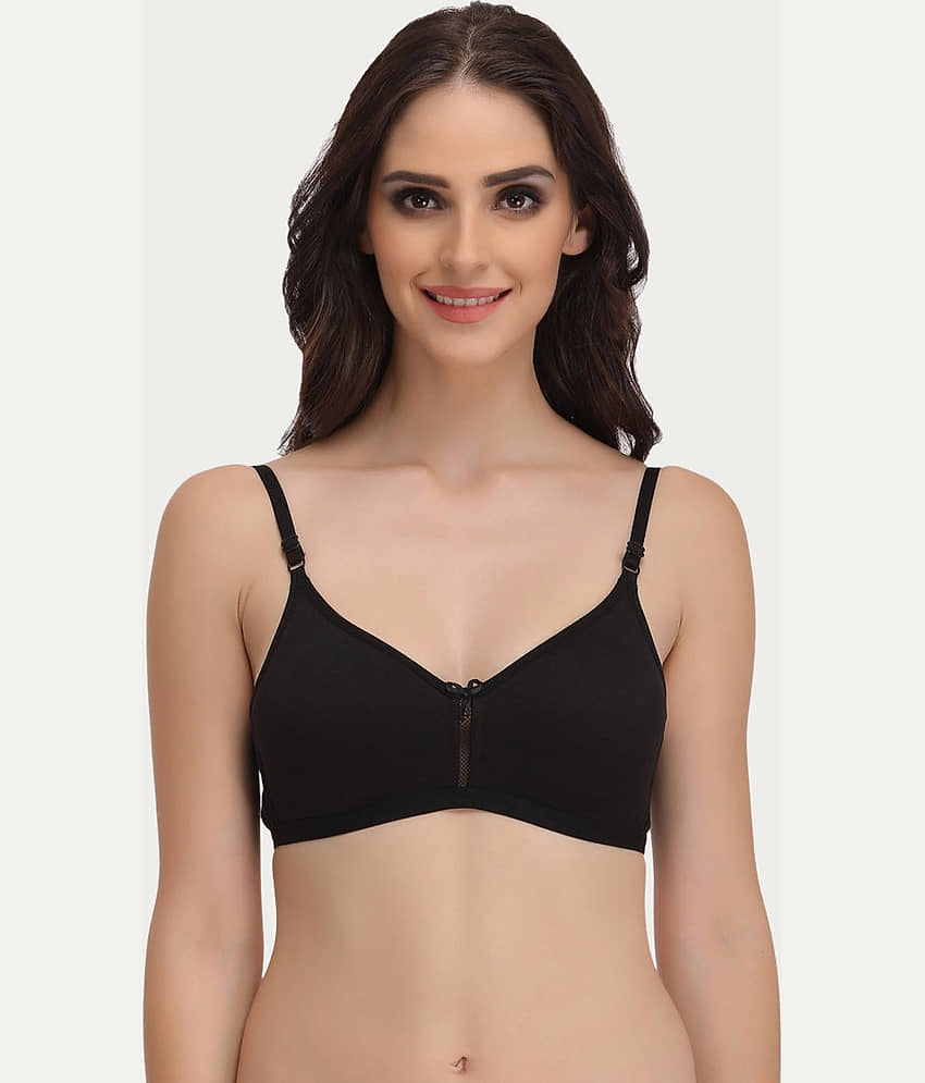 Clovia Pack of 2 Cotton Non Padded Women's Everyday Bra ( Multicolor ) COMBOBR80 view 2