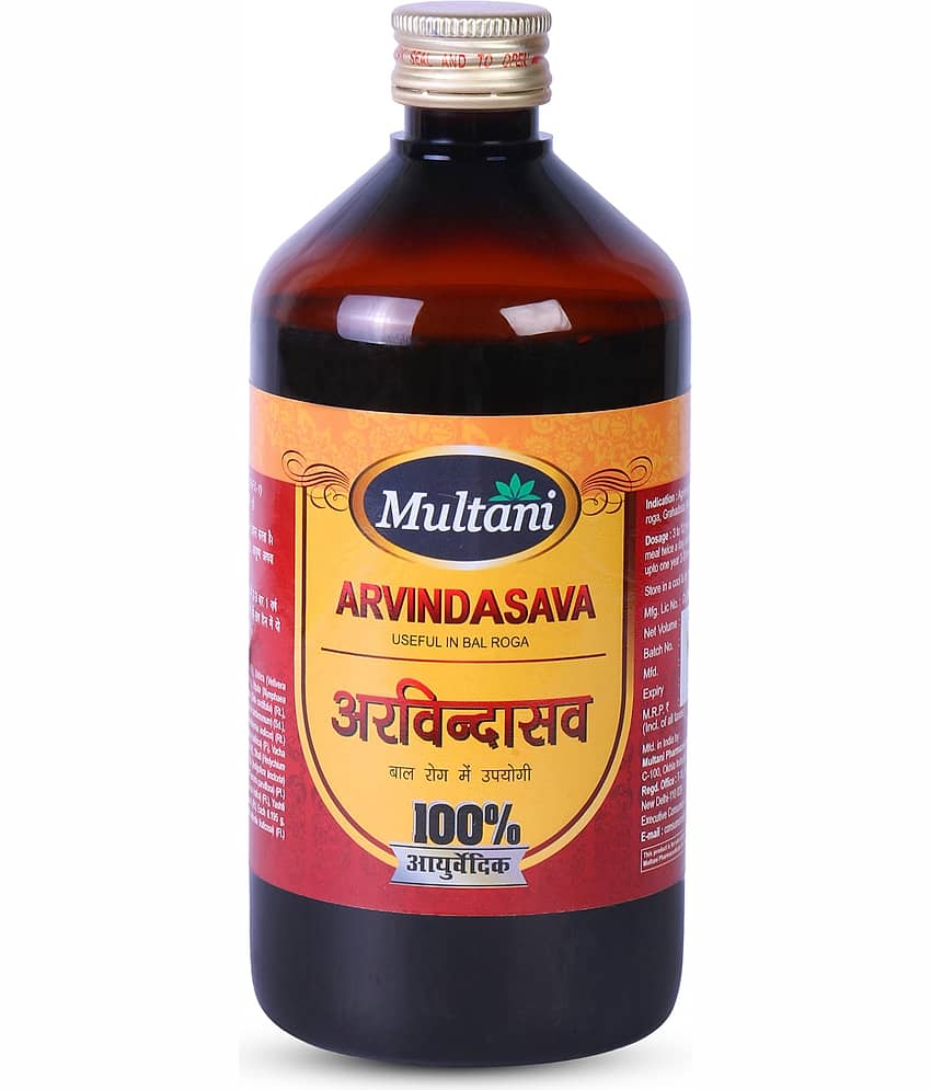 Multani Ayurvedic Arvindasava Syrup Ayurvedic Paediatric Remedy Relives Excess Gas, Flatulence - 450ml (Pack of 1) view 2
