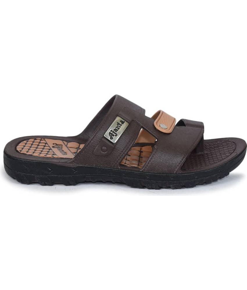 Ajanta - Brown Men's Leather Slipper view 2