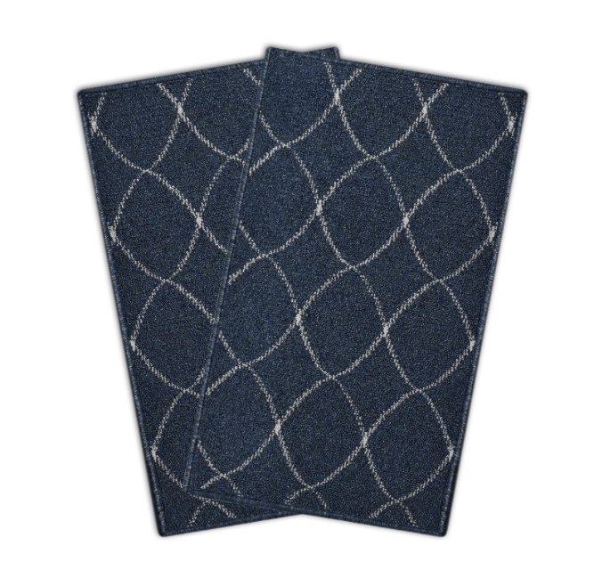 Homitecture Premium 40 x 60 cm Doormats with Anti-Skid Backing - Non-Slip Indoor/Outdoor Entrance Mat - Durable Mats - Ideal for Home/Office (Blue Cross, Pack of 2)