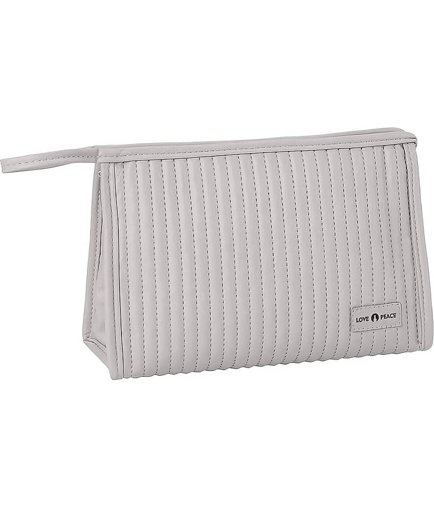 Jewellery Organiser PU Leather Zipper Portable Storage Box with Divider Container