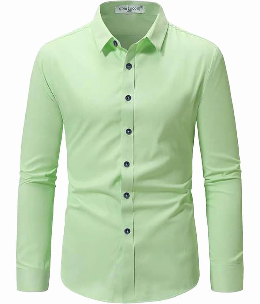 UNI VIBE Cotton Blend Slim Fit Solids Full Sleeves Men's Casual Shirt - Red ( Pack of 1 ) view 2