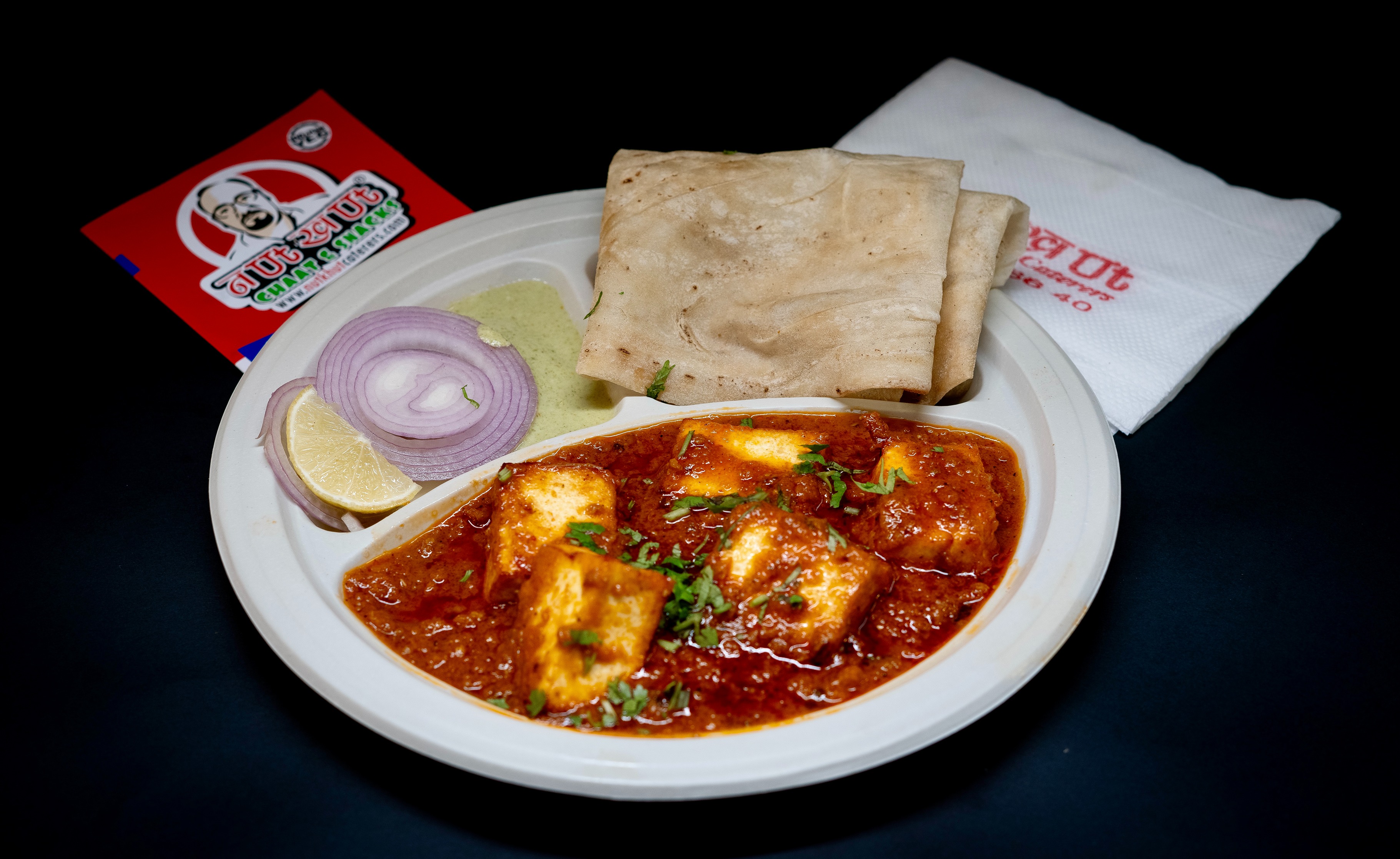 Tawa paneer + 2 roomali roti