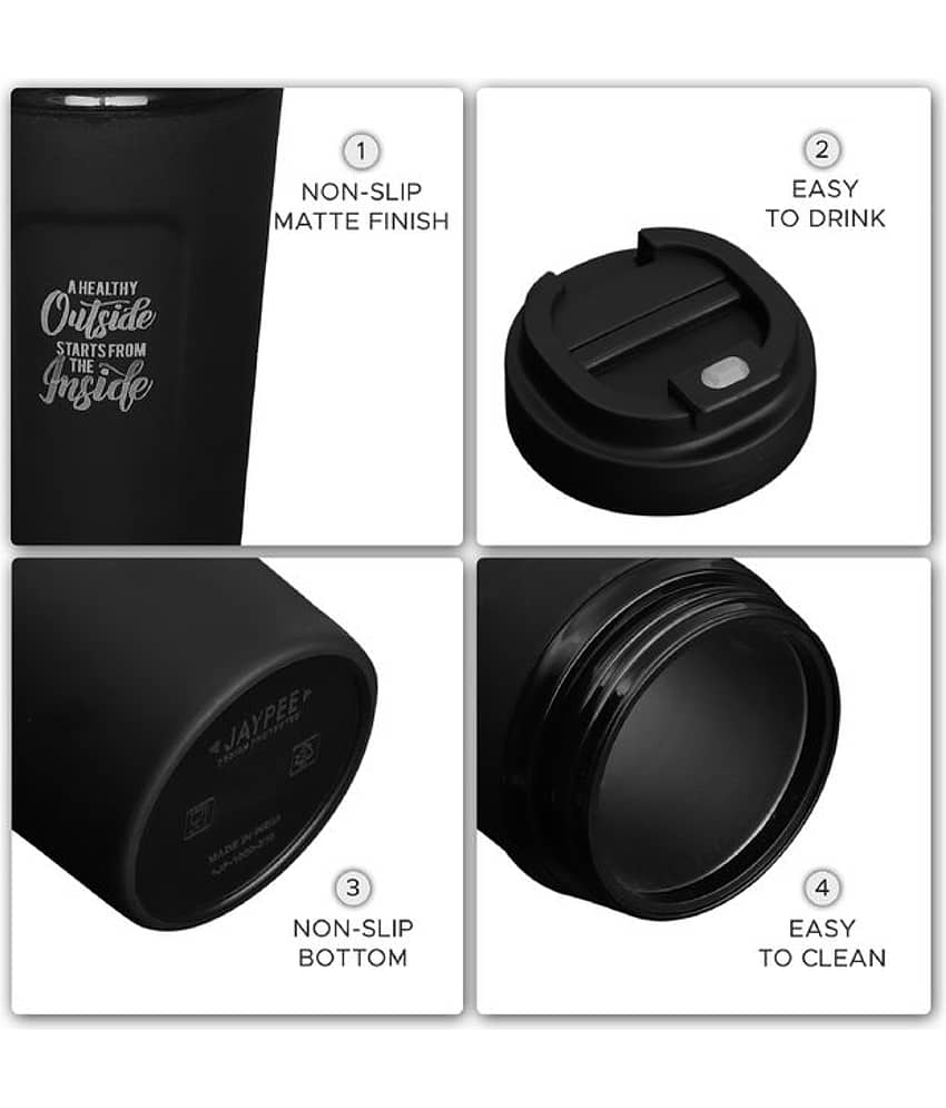 Jaypee SNAPSIP Typography Stainless Steel Travel Mug 385 mL ( Pack of 1 ) view 2