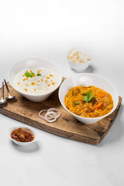 SAMBAR RICE - CURD RICE view 2