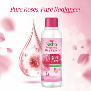 Nisha Refreshing Rose Water For All Types OF Skin Gulab Jal For Face Skin Toner 300ml view 2