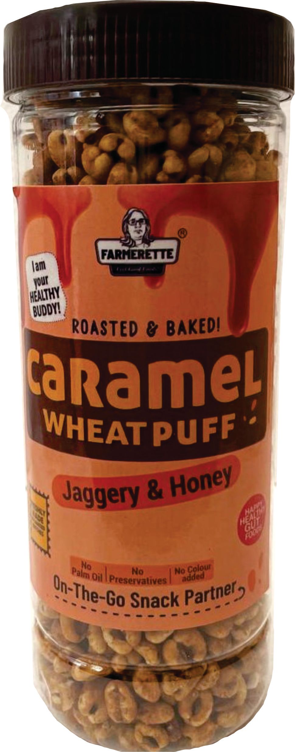 Farmerette Caramel Wheat puff - 100g