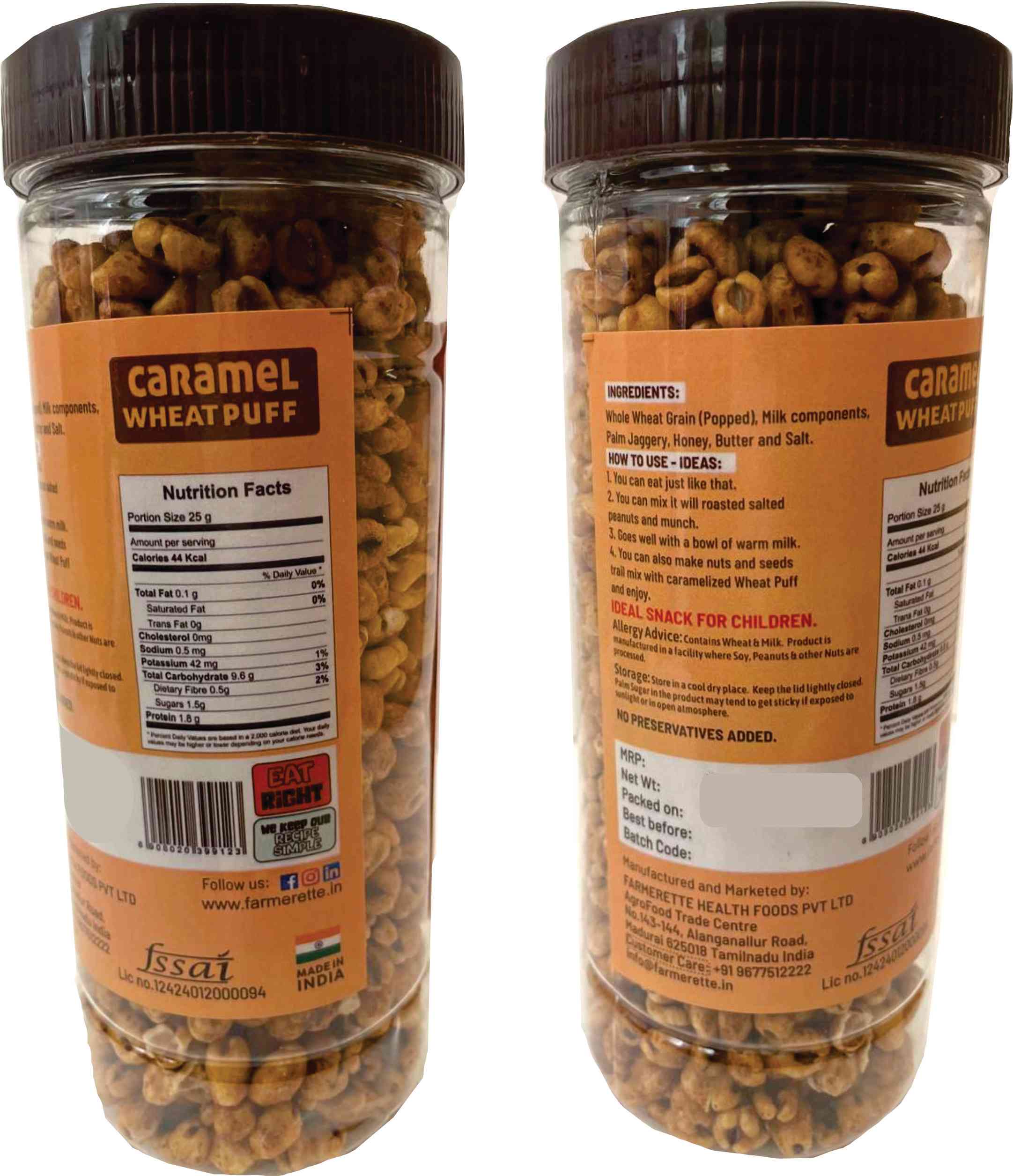 Farmerette Caramel Wheat puff - 100g view 2