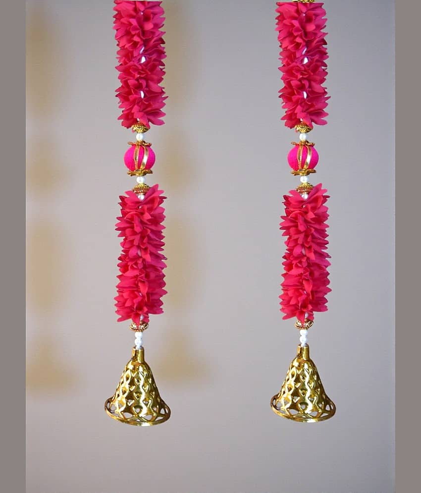 Sigaram 45 Inch Pink Artificial Flower Toran For Home Door & Wedding Ceremany K 5012 view 2