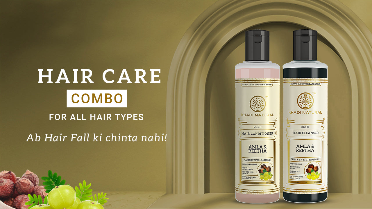 Khadi Natural Amla & Reetha Hair Cleanser & Conditioner Combo – Pack of 2 - 210ml Each view 2