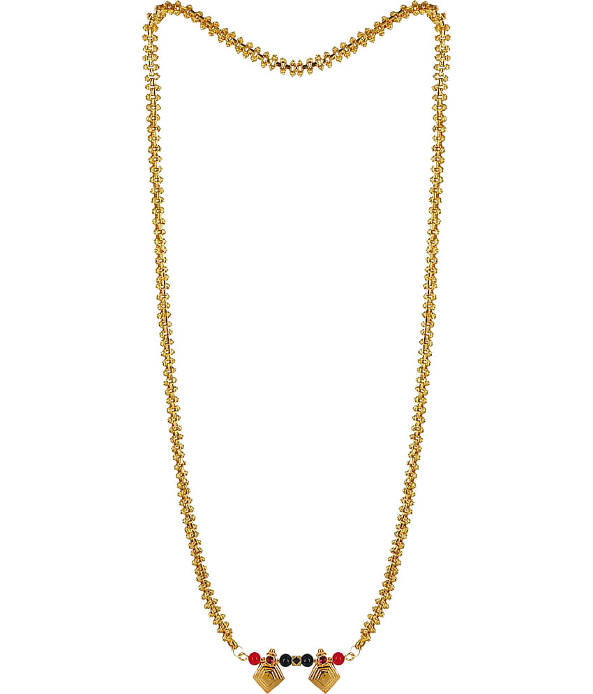 JIPPA - Golden Mangalsutra ( Pack of 1 )
