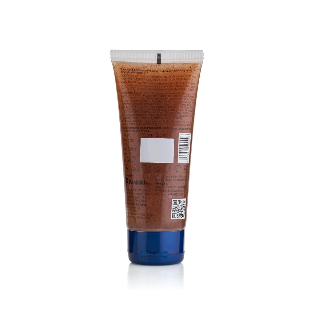 BRAVADO Exfolio Face Scrub - Gentle Deep Cleanse & Detox for All Skin Types | Fights Tan, Blackheads & Dullness | Hydrates & Brightens for a Youthful Glow | Perfect for Men & Acne-Prone Skin | 100g view 2