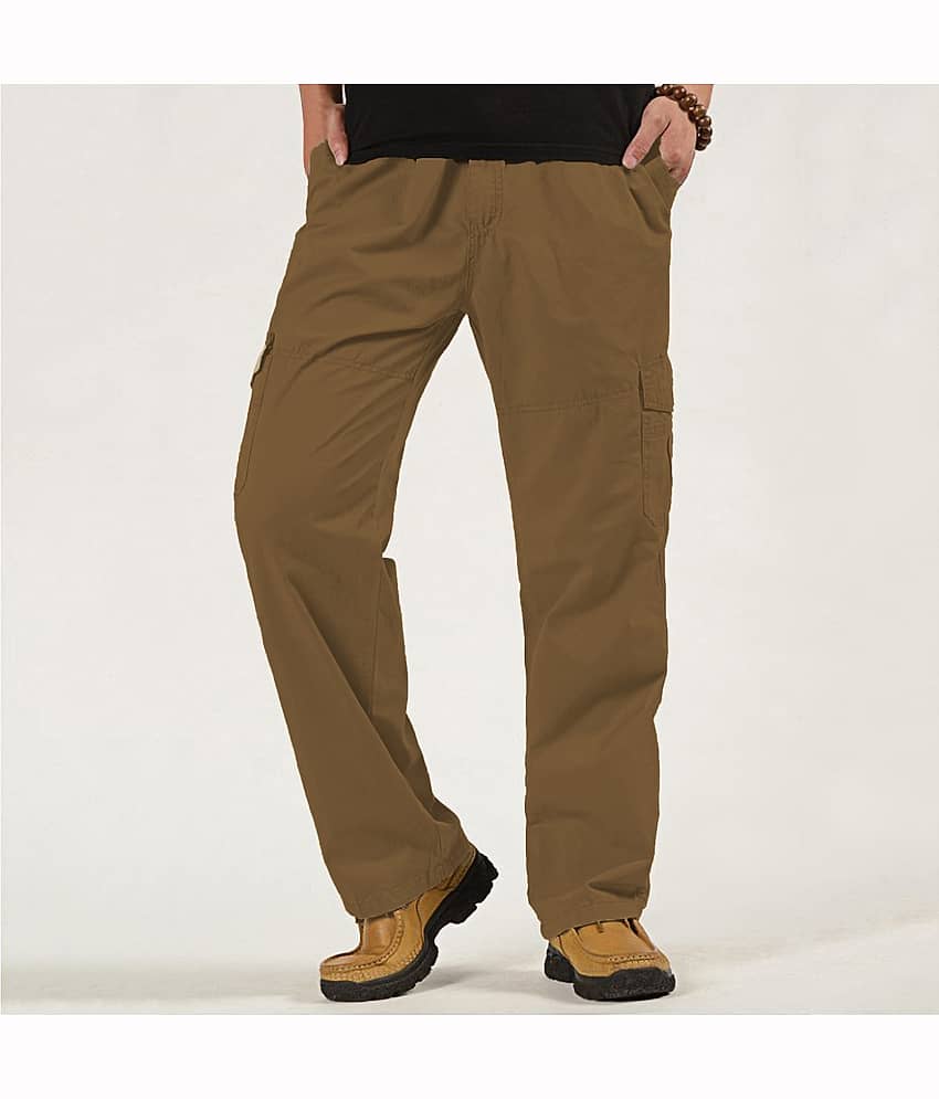 MULTIWA Brown Cotton Blend Men's Trackpants ( Pack of 1 ) view 2