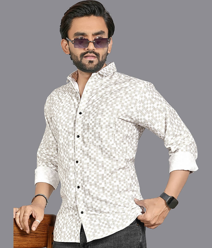 ADWYN PETER 100% Cotton Regular Fit Printed Full Sleeves Men's Casual Shirt - Multicolor 2 ( Pack of 1 )