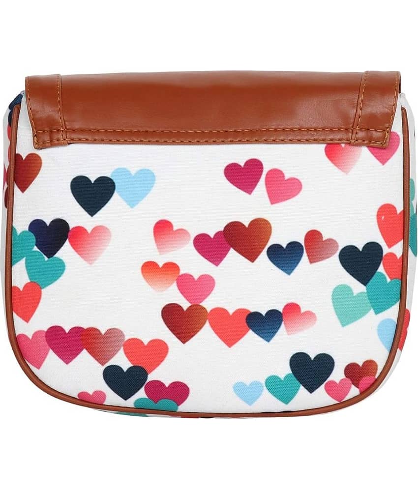 Lychee Bags Sling Bag Canvas Set of 1 ( White ) view 2