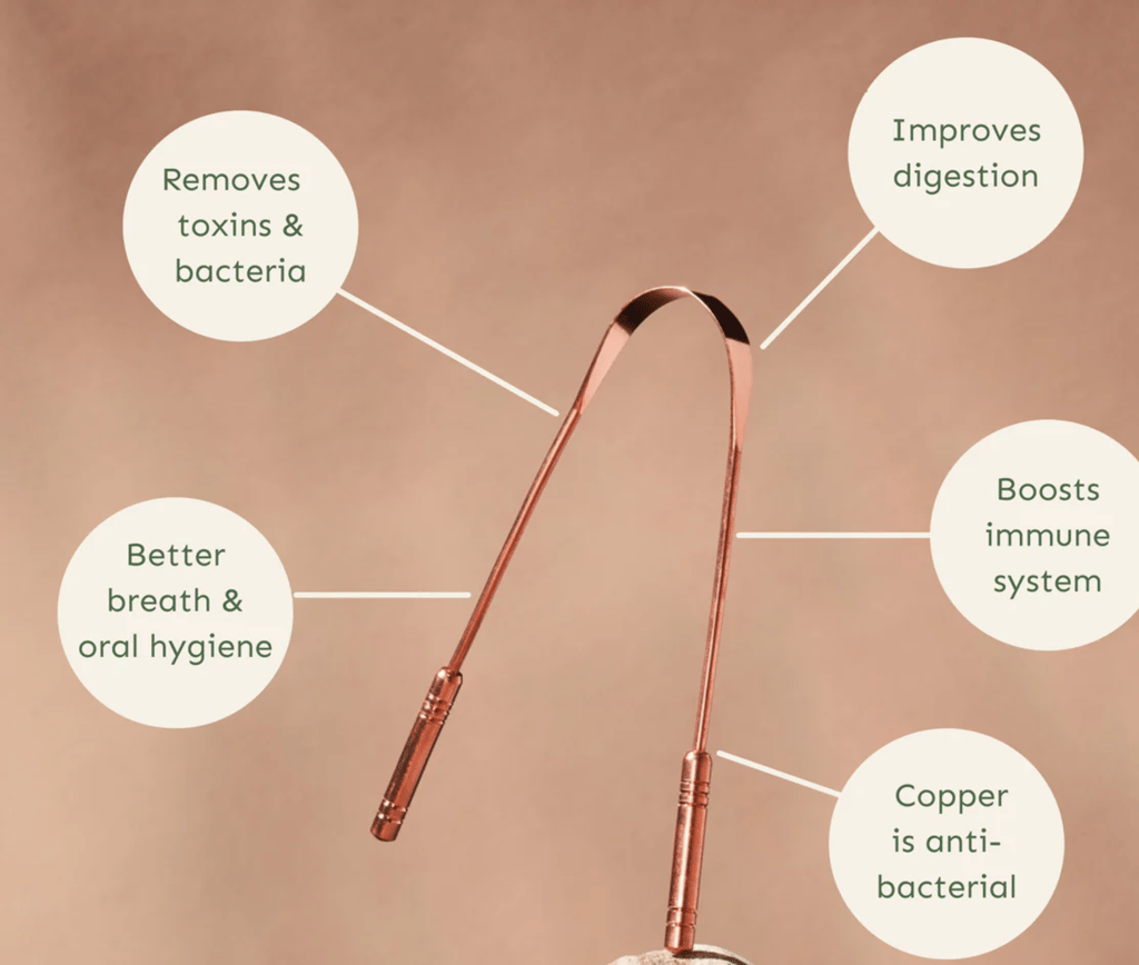 The Earth Trading Copper Tongue Cleaner For Kids & Adults |Simple Design | Easy to use | Made up of 100% Pure Copper | Optimal for Oral Hygiene and Bad Breath Treatment | Ayurvedic Tongue Scraper For Bad Breath view 2