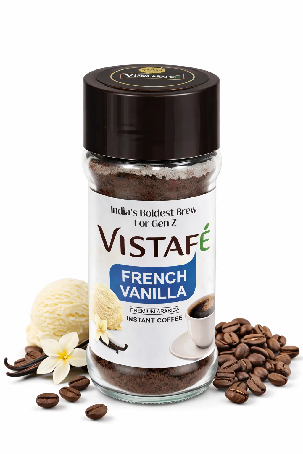 Vistafe French Vanilla Instant Coffee – Premium Arabica French vanilla view 2