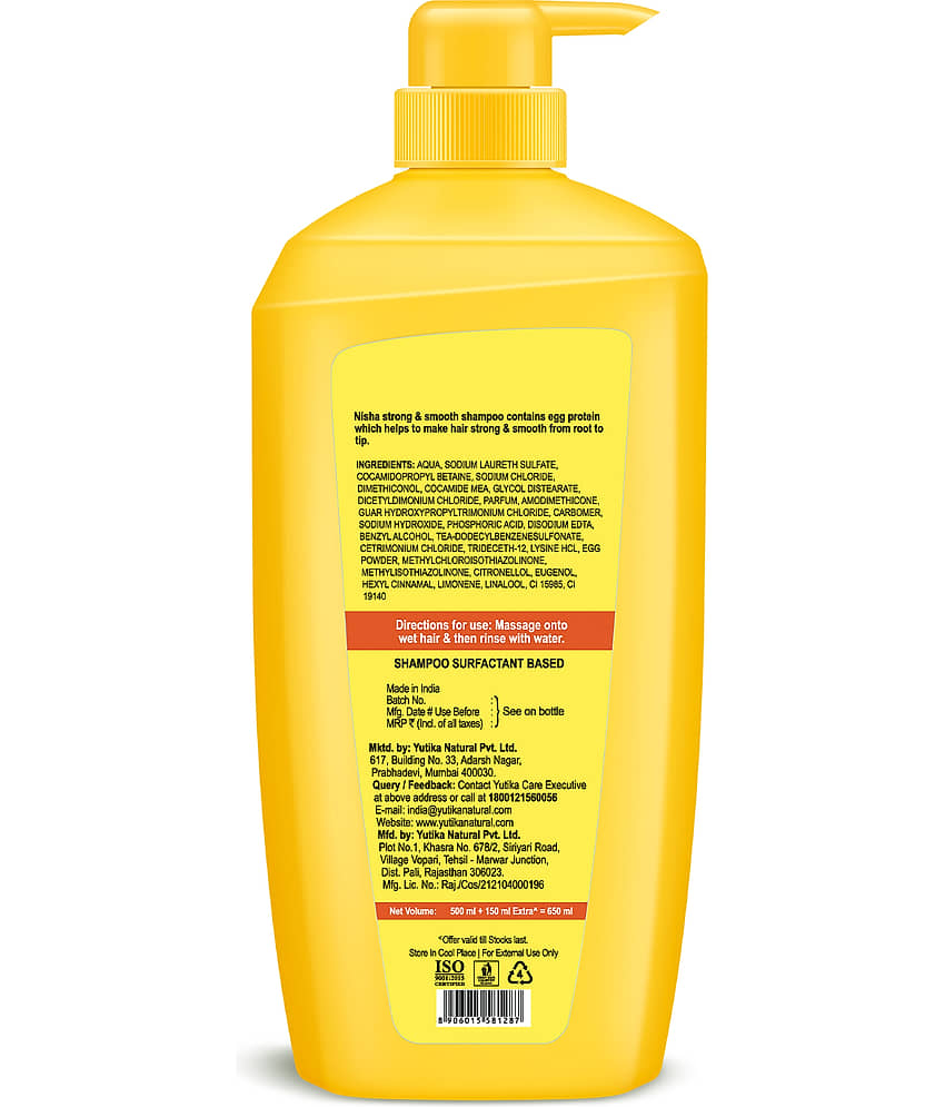 Nisha Egg Protein Shampoo for Strong & Smooth Hair 650ml view 2