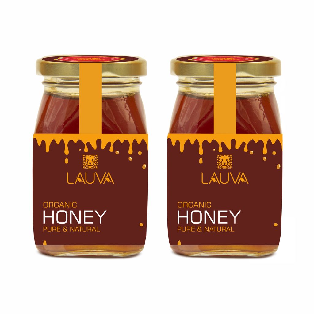 Lauva Organic Forest Raw Honey | Unprocessed, Unpasteurized, No Additives & Sweeteners - 100% Pure and Natural for Weight Loss, Cough and Digestive Problems…