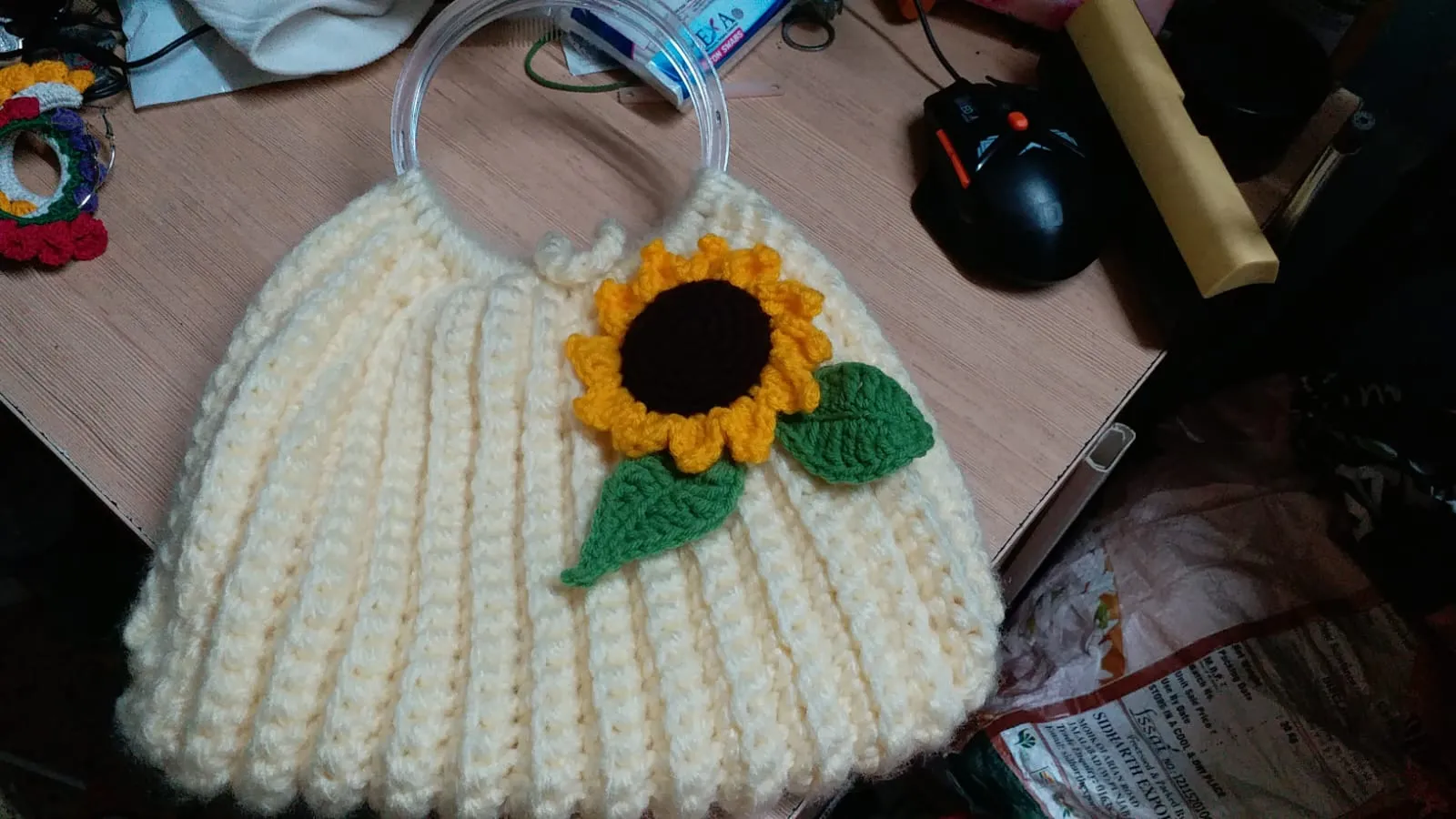 Crochet purse
