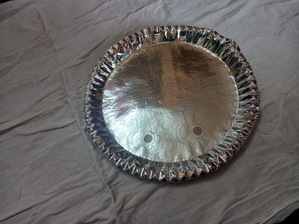 Silver Round Disposable Paper Plates view 2