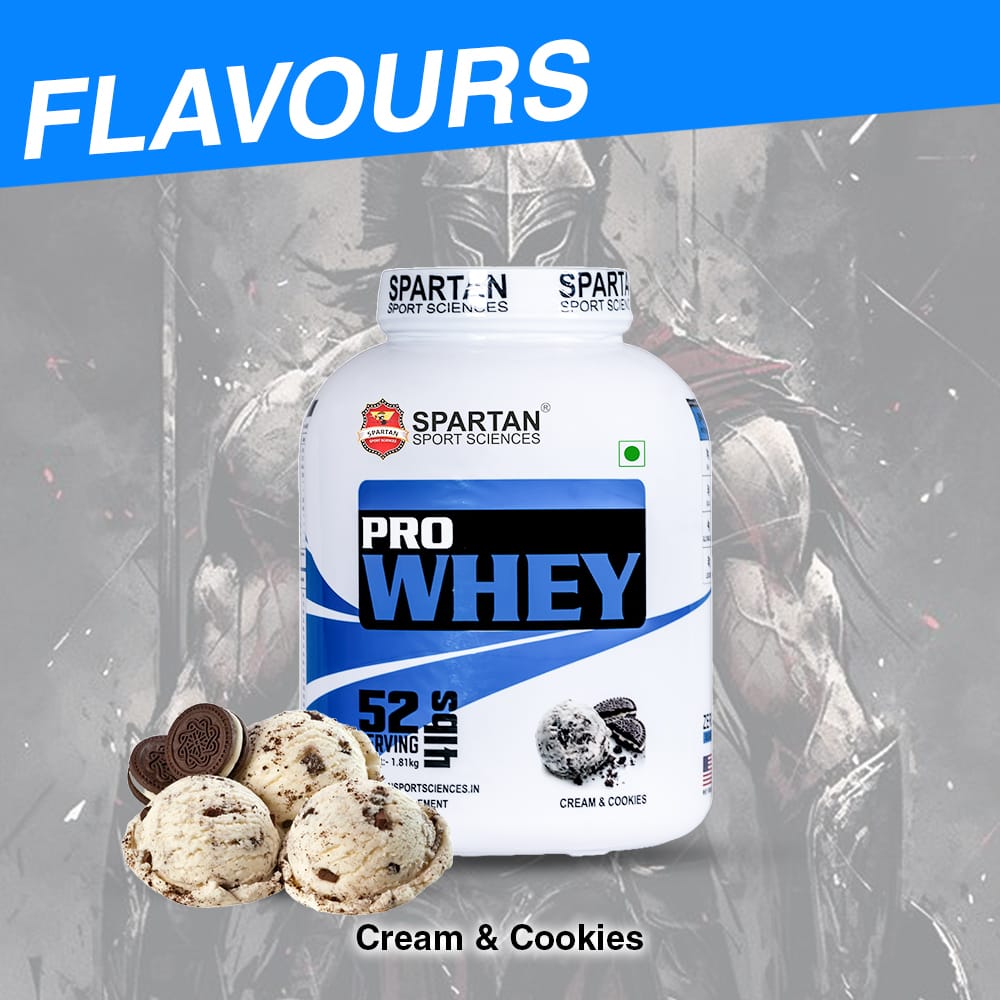 SPARTAN SPORT SCIENCE Pro Whey Protein Powder Concentrate Supplement with 24g Protein, 11g EAA, 5g BCAA, 4g Glutamic Acid | Lean Muscle Building for Men & Women