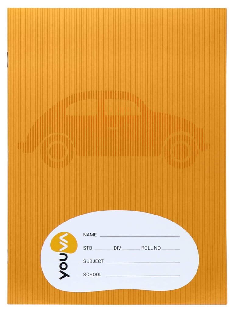 Navneet Youva | Brown Cover | Soft Bound Notebook | 18 cm X 24 cm | 172 Pages | Pack of 12 | Medium Square
