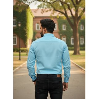 Casualbud Black Men's Linen Regular Fit Shirt view 2