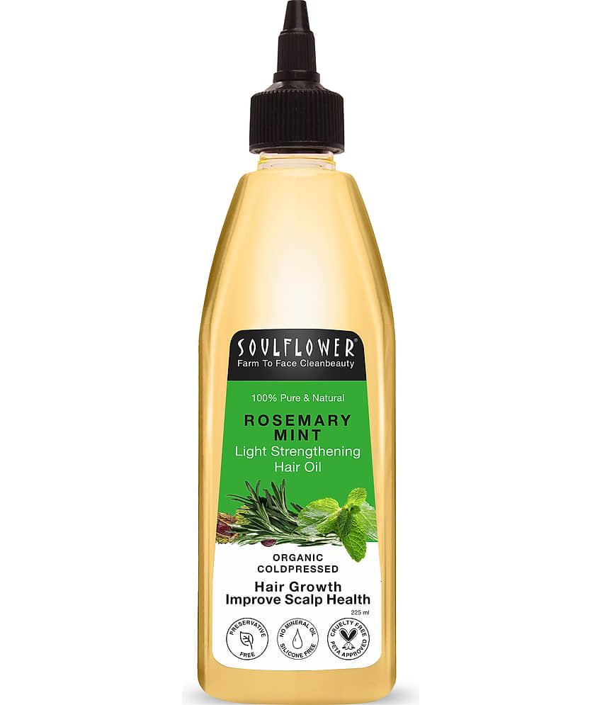 Soulflower Rosemary Mint Light Hair Strengthening Oil (225 ml)