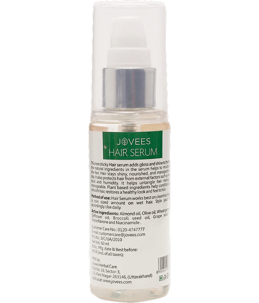 Jovees Herbal Hair Serum With Grape Seed and Almond For Frizzy Hair, 60ml, (Pack of 1) view 2