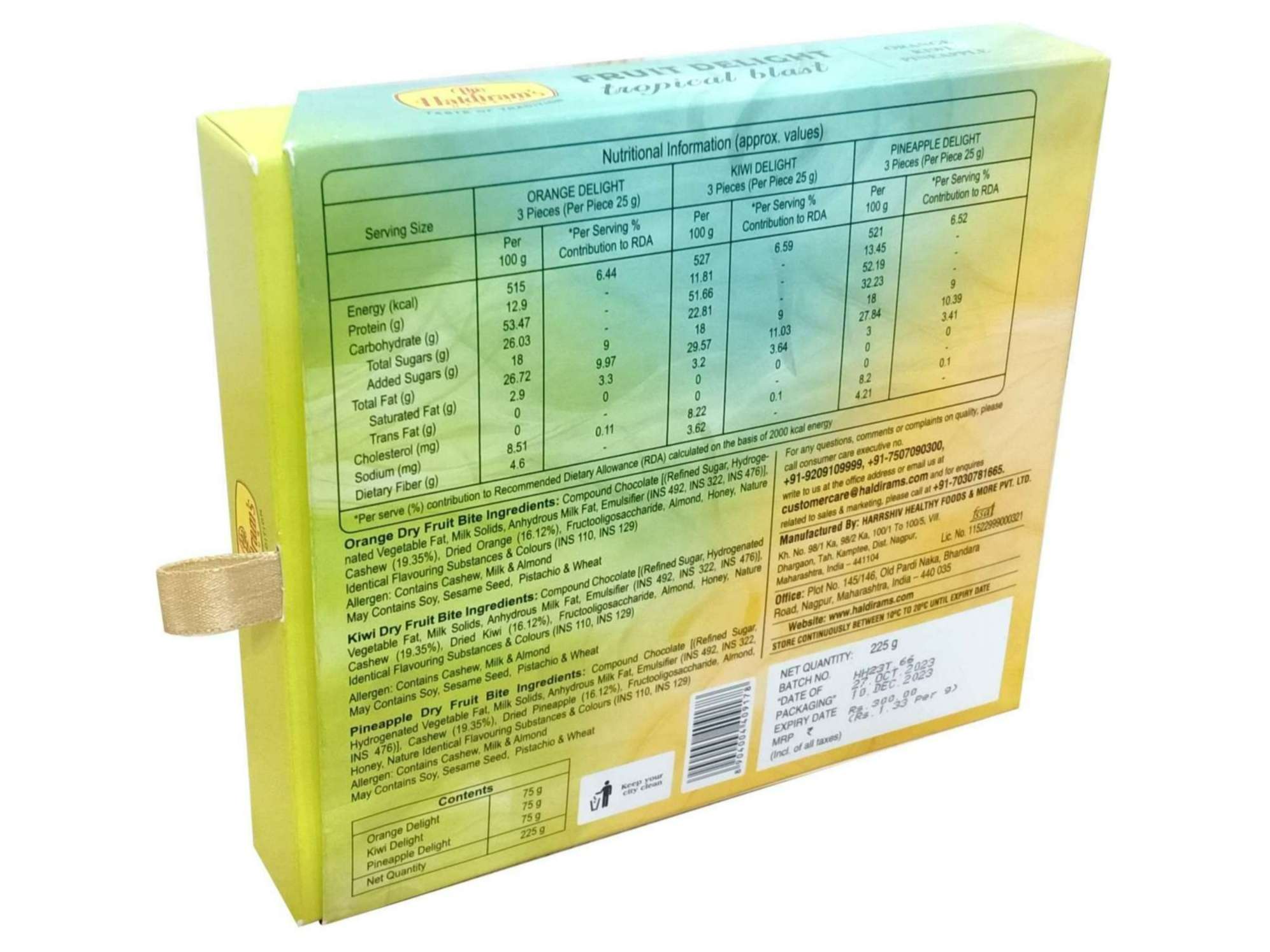 Haldiram's FRUIT DELIGHT (Tropical Blast) Packed Sweets - 225 Gm view 2