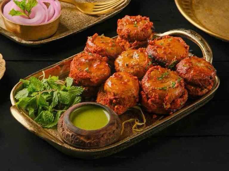 Achari mushroom tikka