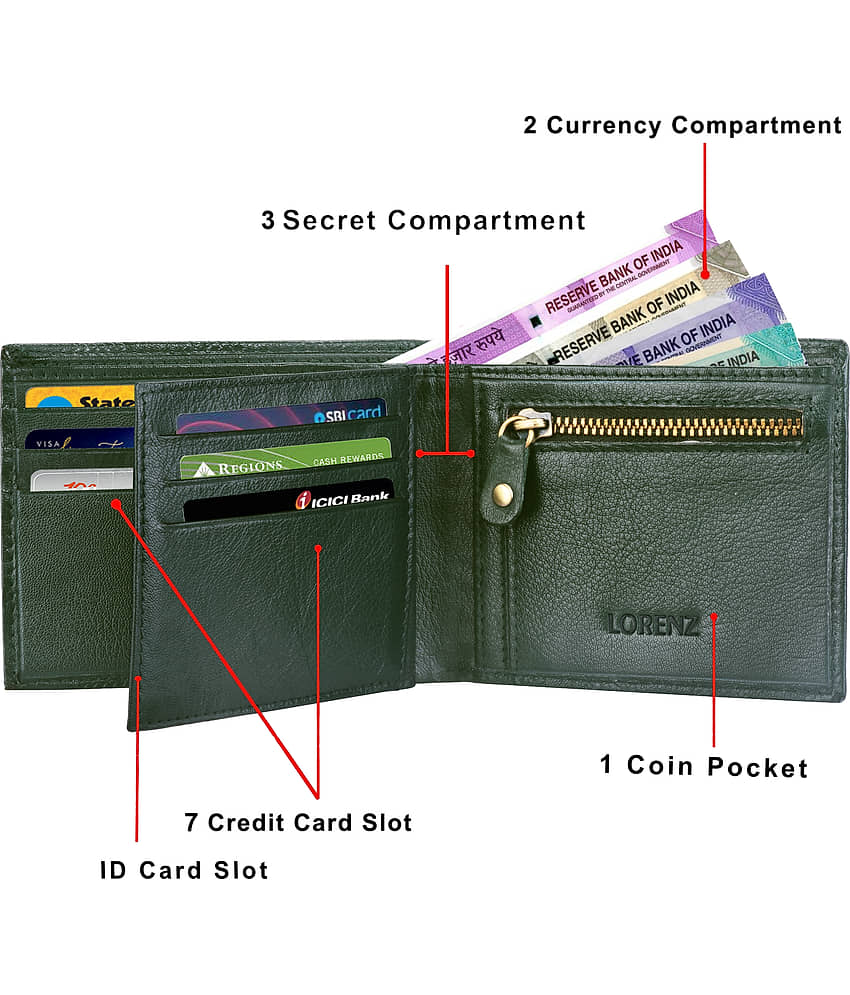 Lorenz Tan 100% Leather Men's RFID Wallet ( Pack of 1 ) view 2