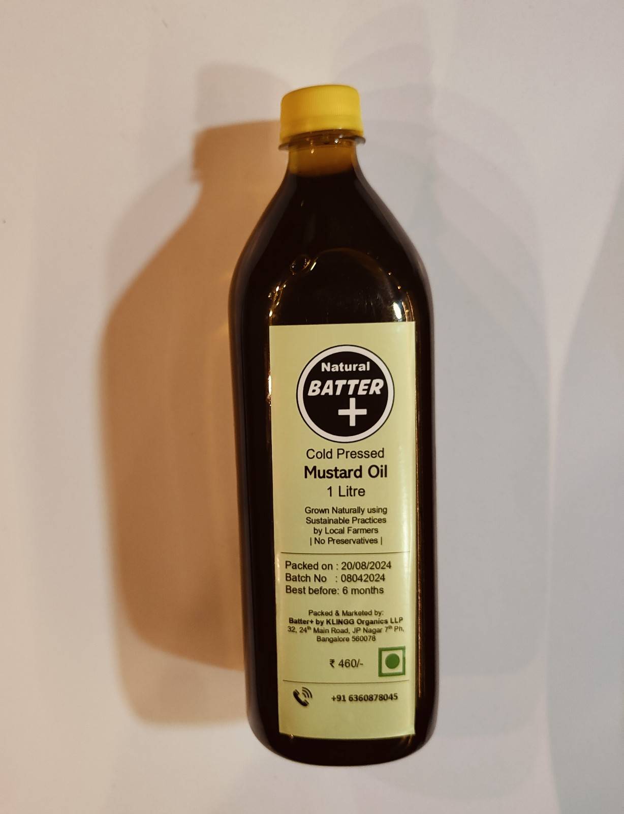 Batterplus Cold Pressed Mustard Oil 1 Ltr