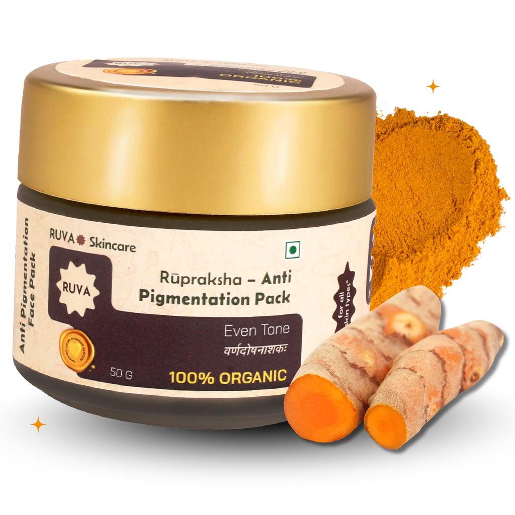RUVA Anti-Pigmentation Ayurvedic Face Pack with Sacred Wild Turmeric | Brightening, Hyperpigmentation, Uneven Skin Tone, Ritual Skincare | For All Skin Types | Men & Women