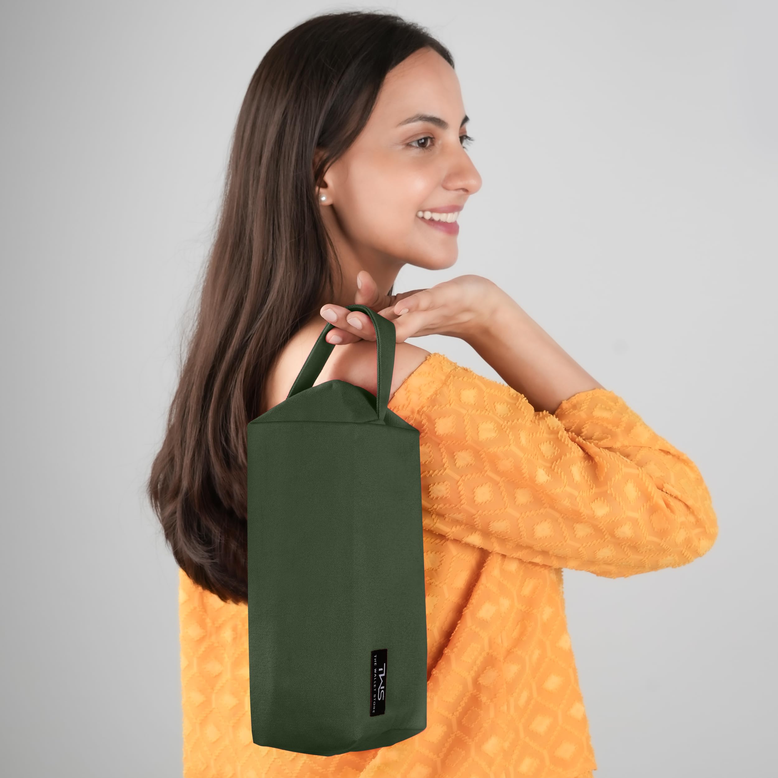 The Wallet Store EcoZen Canvas Pouch - Olive view 2