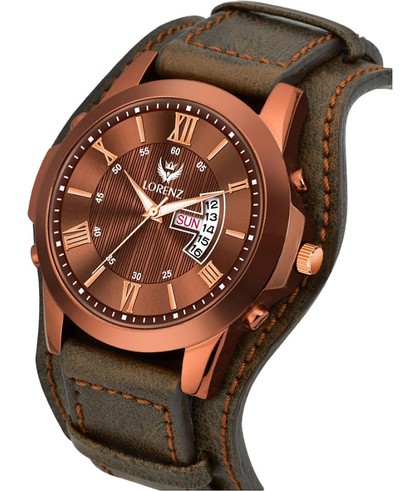 Lorenz Brown Leather Analog Men's Watch view 2