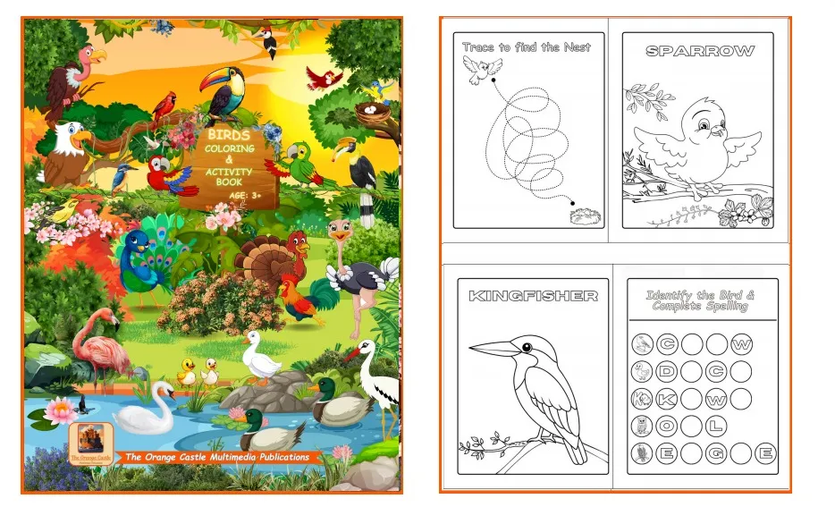 Birds Coloring & Activity Book