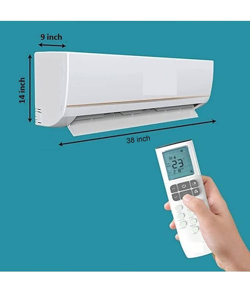 Sahaj Creation Single Poly-Cotton Blue AC Cover for 1.5 Ton Split AC view 2