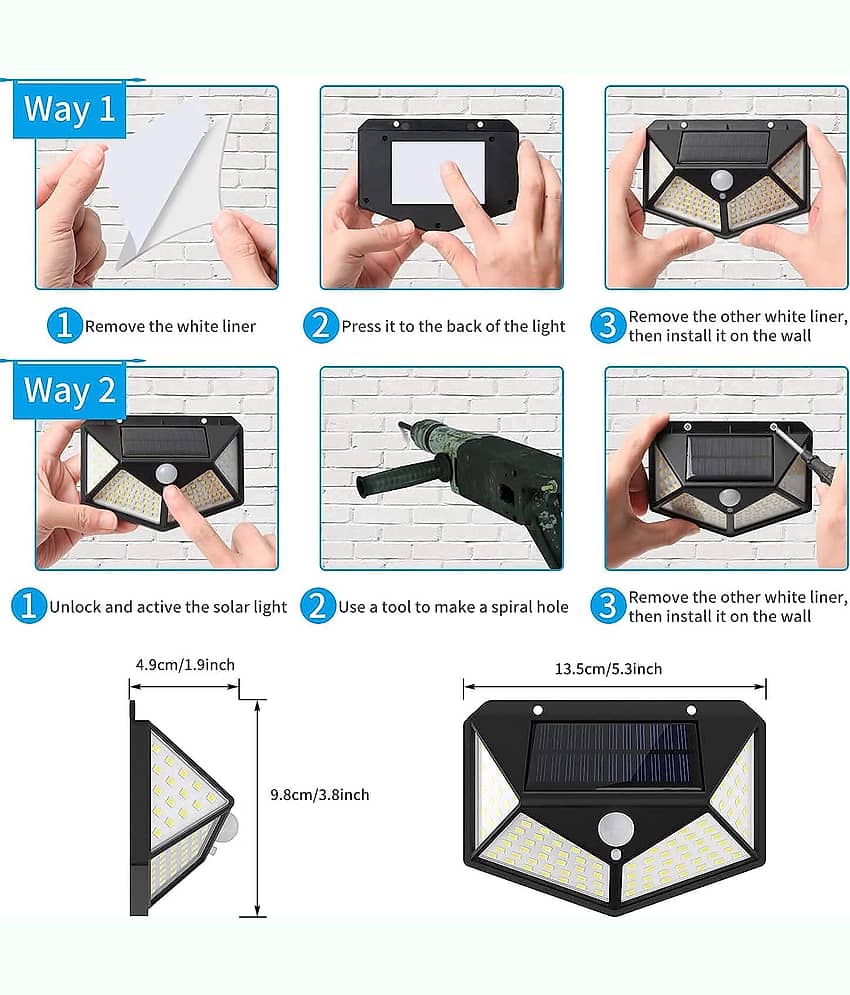 MIRADH - 12W Solar Garden Light ( Pack of 1 ) view 2