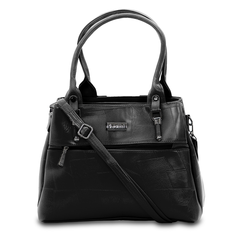 Jothi Geometric Fusion Handbag | Stylish Synthetic Leather Handbag | 9.78L Capacity | Multi-Compartment Organizer | Adjustable & Detachable Strap | Water-Resistant Finish | Multiple Color Options view 2