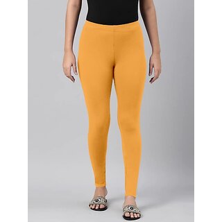 SHE PURE LUXURY WEAR Ankle Length Ethnic Wear Legging (Yellow, Solid) view 2