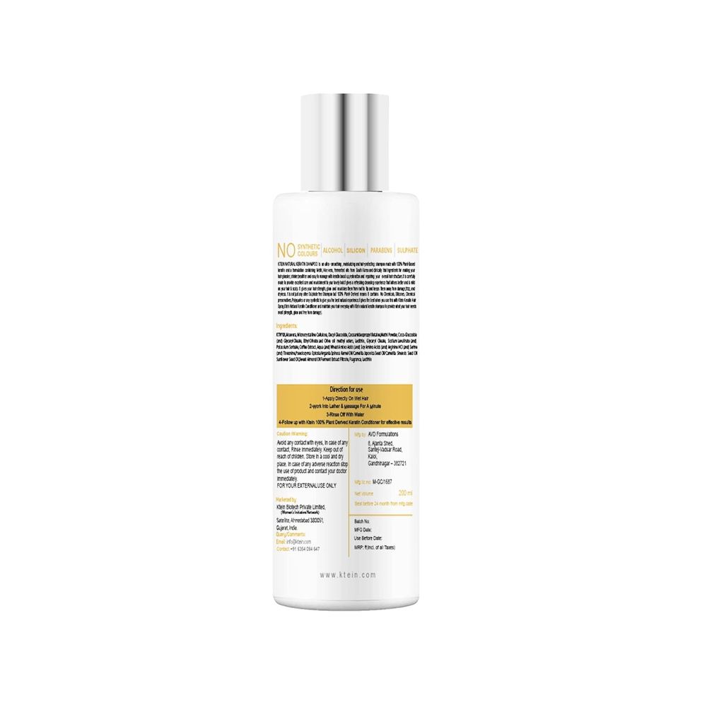 Ktein Natural 100% Plant Derived Keratin Shampoo(100ml) view 2