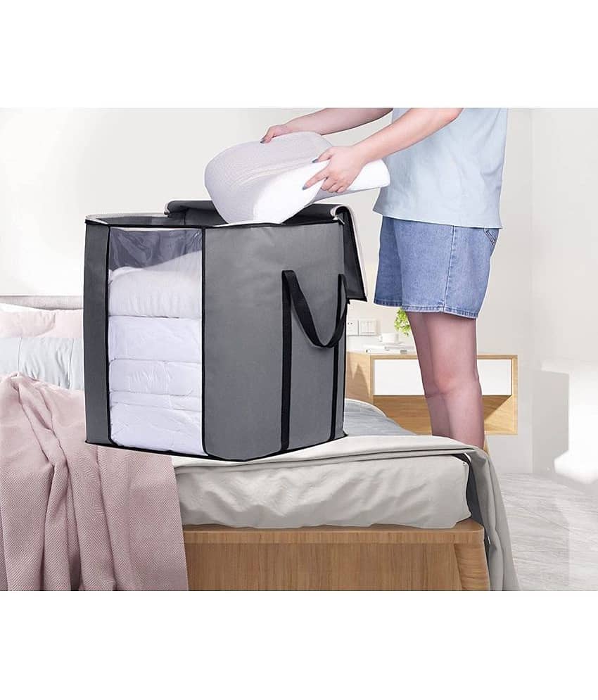 Double R Bags - Grey Fabric Storage Bag & Trunk Pack of 2 view 2