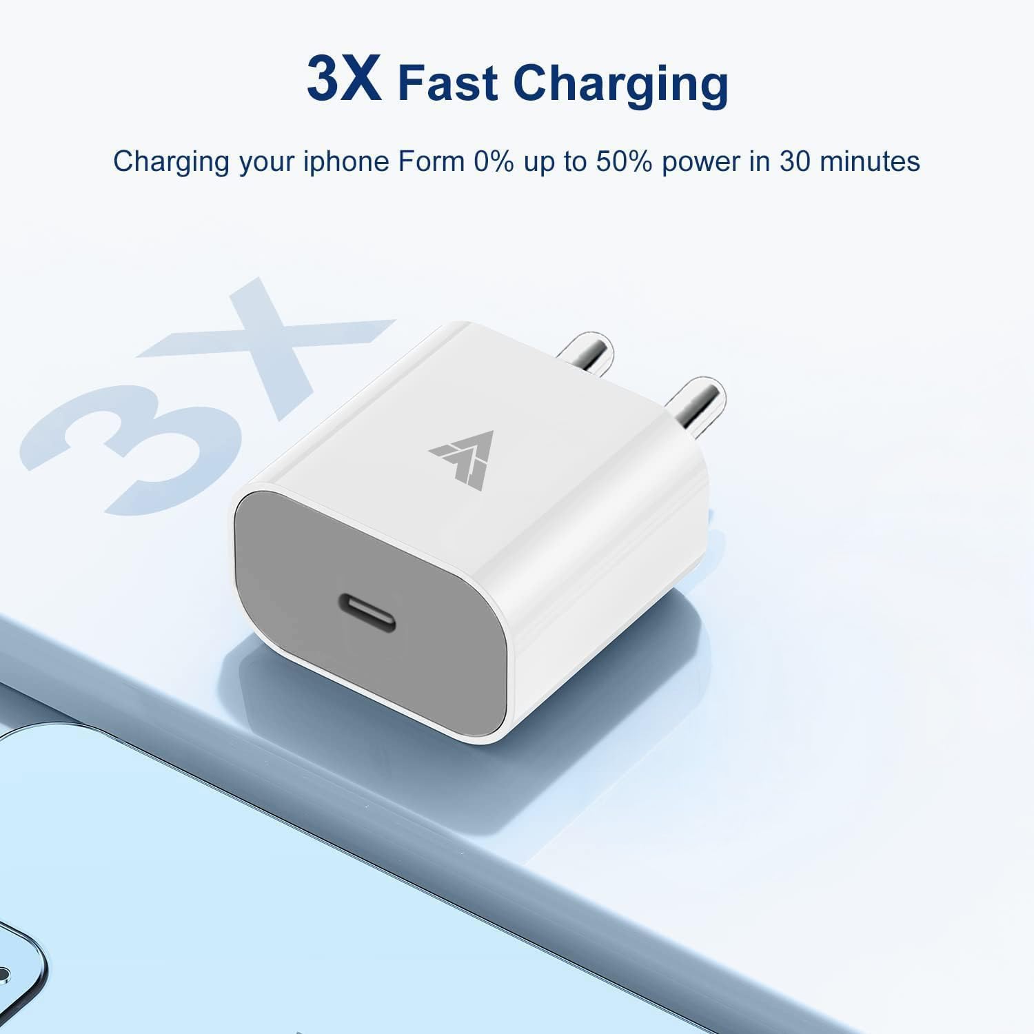 iPhone Charger Adapter 20W Original Type C for iPhone 16/16 Plus/16 Pro/16 Pro Max, 15/14/13/12/11 Series with PD 3.0 USB-C Fast Charging Adaptor BIS Certified view 2